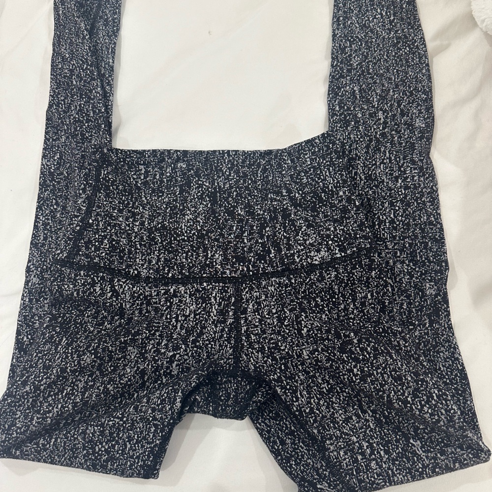 Lululemon leggings black and white speckled
